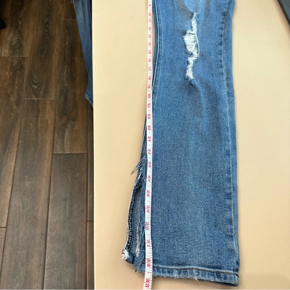 Revice Hello Lover High Rise Split Hem Slashed Distressed Denim Jeans Butt Rip - Picture 16 of 16